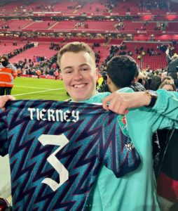 Connor Shepherd with Tierney's No. 3 Shirt